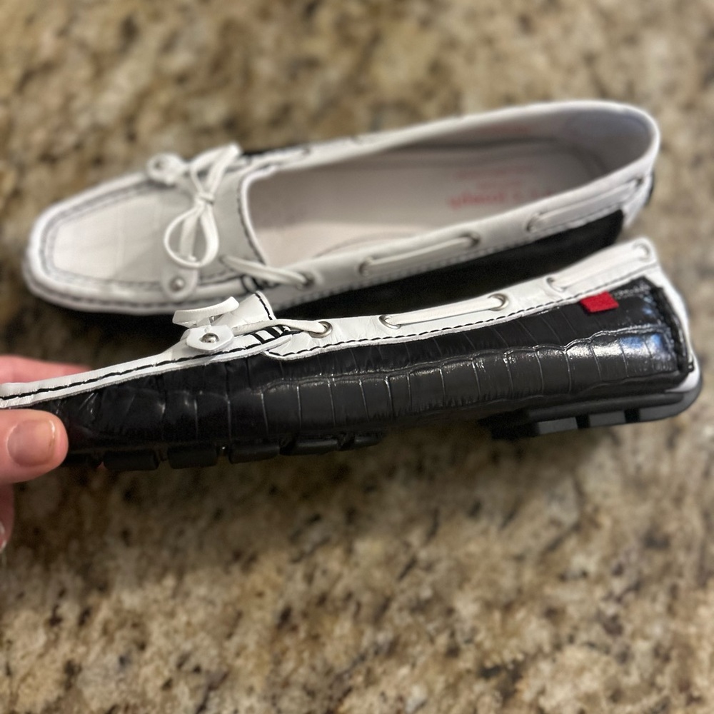 Marc Joseph Black and White Leather Loafers - Picture 11 of 16